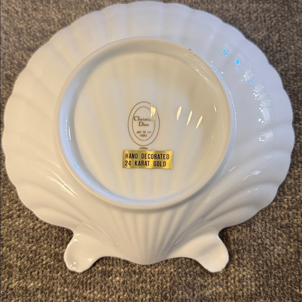 Christian Dior 24K Gold Shell Dish – Vintage Estate Piece Toni Clark - Picture 2 of 6